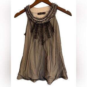 The Limited Tank Top Black Tulle Overlay XS